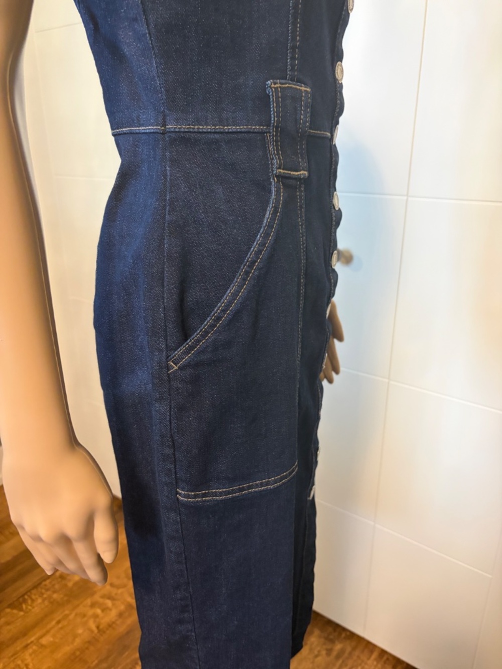 🌟 Dynamite Denim Button-Front Midi Dress 🌟 - Picture 7 of 10
